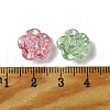 UV Plating Iridescent Transparent Acrylic Beads OACR-O006-07D-3