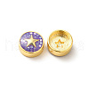 Rack Plating Brass Enamel Beads ENAM-D044-03G-2