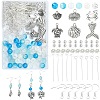 DIY Sea Animal Alloy Dangle Earrings Making Kits DIY-YW0009-52-1