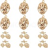 BENECREAT 12Pcs 2 Styles Brass Pendants KK-BC0014-15-1