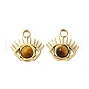 Natural Tiger Eye Stone Eye Charms STAS-J401-VC554-1