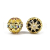 Brass Enamel Beads KK-L236-01B-G-2