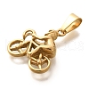 PVD Vacuum Plating 304 Stainless Steel Pendants STAS-U035-31G-2