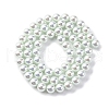 UV Plating Pearlized Glass Pearl Beads Strands GLAA-F128-01A-T13-4