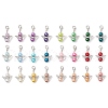 24Pcs Glass Pearl & Alloy Angel Pendant Decorations HJEW-JM02834-1