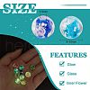 Olycraft 100Pcs 10 Colors Handmade Luminous Inner Flower Lampwork Beads LAMP-OC0001-57-2