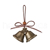 Iron Bell & Tibetan Style Alloy Pendant Decorations HJEW-JM03370-03-2