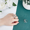 GOMAKERER 2Pcs Adjustable Brass Finger Rings Components FIND-GO0002-77B-4