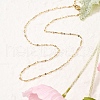 2MM 304 Stainless Steel Dapped Chain Necklaces for Women NJEW-B131-05G-3