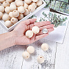 Round Unfinished Wood Beads WOOD-TA0001-07-LF-4