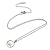 201 Stainless Steel Mountain Pendant Necklace with Cable Chains NJEW-Q317-26P-1