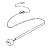 Non-Tarnish 201 Stainless Steel Mountain Pendant Necklace with Cable Chains NJEW-Q317-26P-1