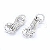 Rhodium Plated 925 Sterling Silver S-Hook Clasps STER-I016-120B-P-1