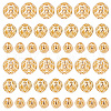   60Pcs 3 Style Brass Hollow Beads KK-PH0009-25-1