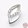 Rhodium Plated 925 Sterling Silver Micro Pave Cubic Zirconia Pendant Bails X-STER-E053-07P-1