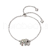 Elephant Link & Charm Bracelets BJEW-JB11702-01-2