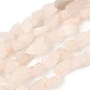 Raw Rough Natural Rose Quartz Beads Strands G-M453-C03-2