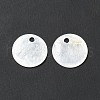 Natural Capiz Shell Charms X-BSHE-G029-15-3
