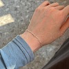 S925 Sterling Silver Twist Bar Link Chain Bracelets BJEW-M311-03-6