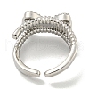 Brass Micro Pave Cubic Zirconia Cuff Ring RJEW-E296-08P-3