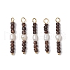 Natural Coconut with Natural Cultured Freshwater Pearl Pendants PALLOY-JF03566-1