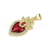 Brass Enamel Pendants KK-R230-08G-04-2