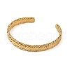 Ion Plating(IP) 304 Stainless Steel Cuff Bangles for Women BJEW-D048-07G-2
