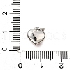 Brass FireBrick Enamel Charms KK-D356-14P-3