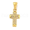 Ion Plating(IP) 304 Stainless Steel Cubic Zirconia Pendants STAS-C102-04E-G-1