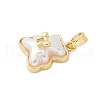 Brass Resin Pendants KK-S507-19G-2