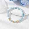 Electroplated Glass Stretch Bracelets BJEW-JB11963-02-1