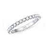 Rhodium Plated 925 Sterling Silver Moissanite Finger Rings for Women WG76D6D-13-2