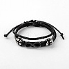 Adjustable Multi-Strand Leather Cord Bracelets X-BJEW-D423-03A-1