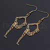 201 Stainless Steel Dangle Earrings STAS-S105-JN618-2-1