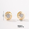 Shiny Simple Heart-shaped Earrings with Rhinestones OE0179-1