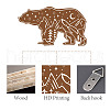Creative Natural Wooden Wall Hanging Decoration AJEW-WH0331-005-3