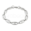 304 Stainless Steel Coffee Bean Chain Bracelets for Women Men BJEW-F488-45P-4