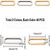 Unicraftale 80 Pcs 2 Colors 304 Stainless Steel Linking Rings STAS-UN0021-75-5