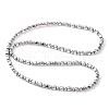 Round & Cube Synthetic Non-magnetic Hematite Beaded Necklaces NJEW-Q341-07-1