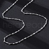 Brass Twisted Bar Link Chain Necklaces NJEW-D302-63P-4