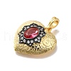 Barss Rhinestone Pendants KK-V002-08G-03-2