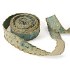 5 Yards Polyester 3D Star Gold Stamping Ribbon OCOR-TAC0023-14A-2