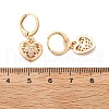 Brass Micro Pave Clear Cubic Zirconia Hoop Earrings for Women EJEW-G428-24G-02-5