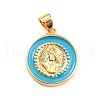 Brass Enamel Pendants KK-P209-03G-06-RS-2