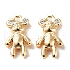 Rack Plating Brass Micro Pave Cubic Zirconia Pendants KK-K333-85G-1