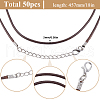 SOFPLATE 50Pcs Waxed Imitation Leather Cord Necklace Makings MAK-SP0001-04B-2