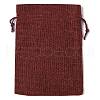 Christmas Theme Jute Cloth Storage Bags ABAG-F010-01B-08-3