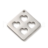 304 Stainless Steel Pendants STAS-O005-19P-1