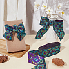 Polyester Jacquard Flower Ribbon for Garment Accessories OCOR-WH0097-24B-4