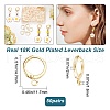 CREATCABIN 50 Pairs Brass Huggie Hoop Earring Findings KK-CN0001-87-2